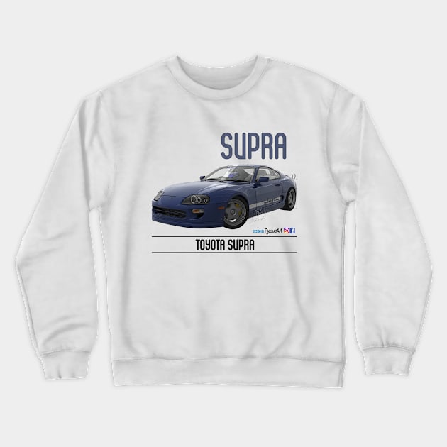 Supra Drift Blue Crewneck Sweatshirt by PjesusArt